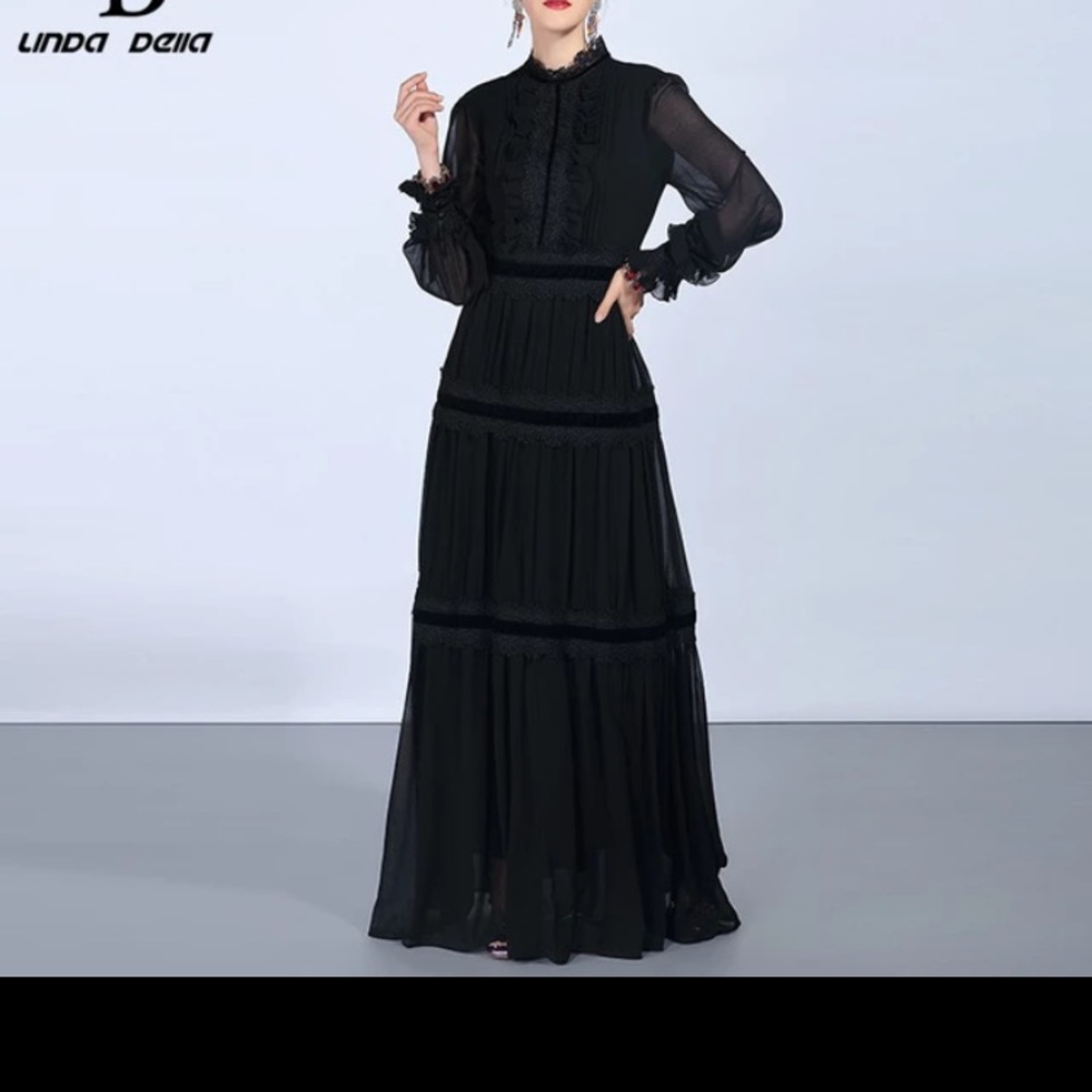 NEW WITH TAGS! Long black Maxi Dress / wedding / special occasion